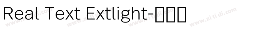 Real Text Extlight字体转换